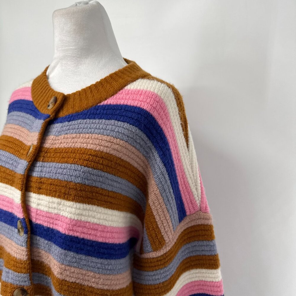 Madewell Striped Springview Sweater Cardigan Size S - Picture 5 of 13